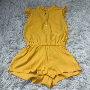 Ralph Lauren Baby Toddler Girls Eyelet Ruffle yellow romper